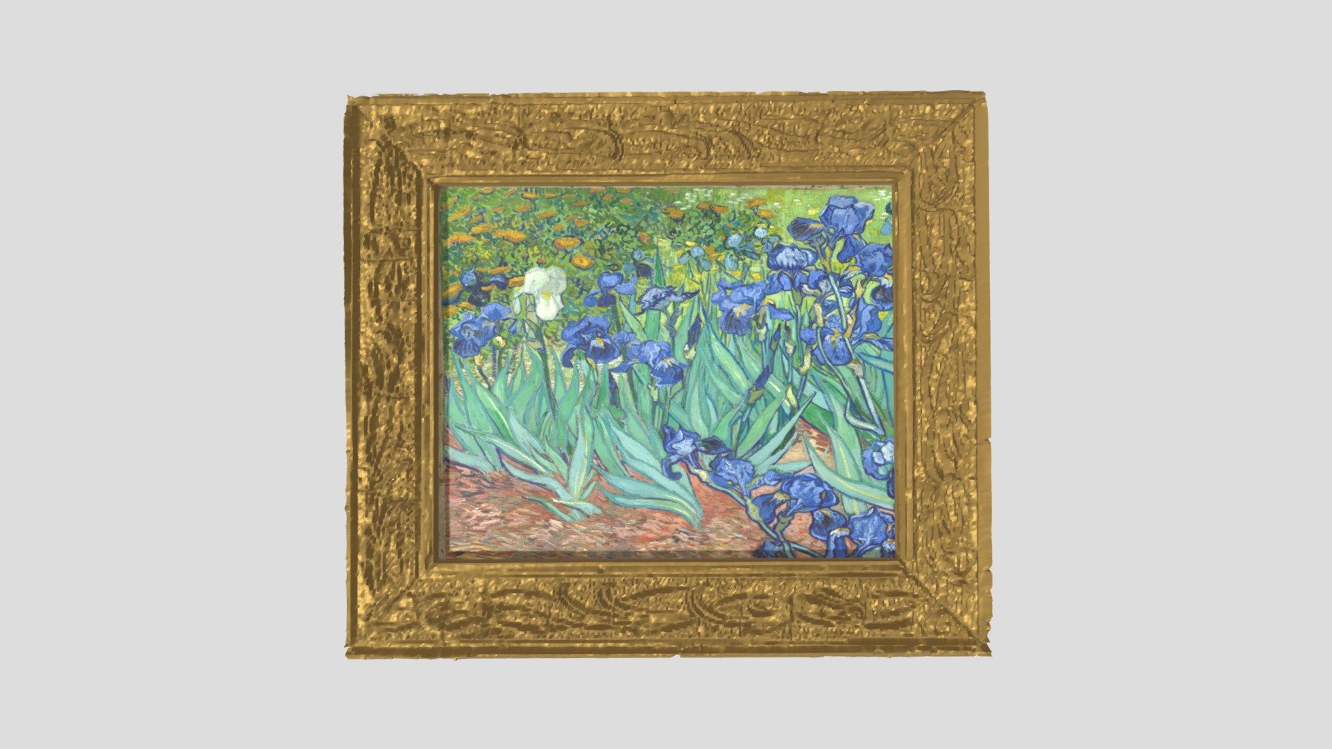 Van Gogh's Irises in Art Nouveau Frame