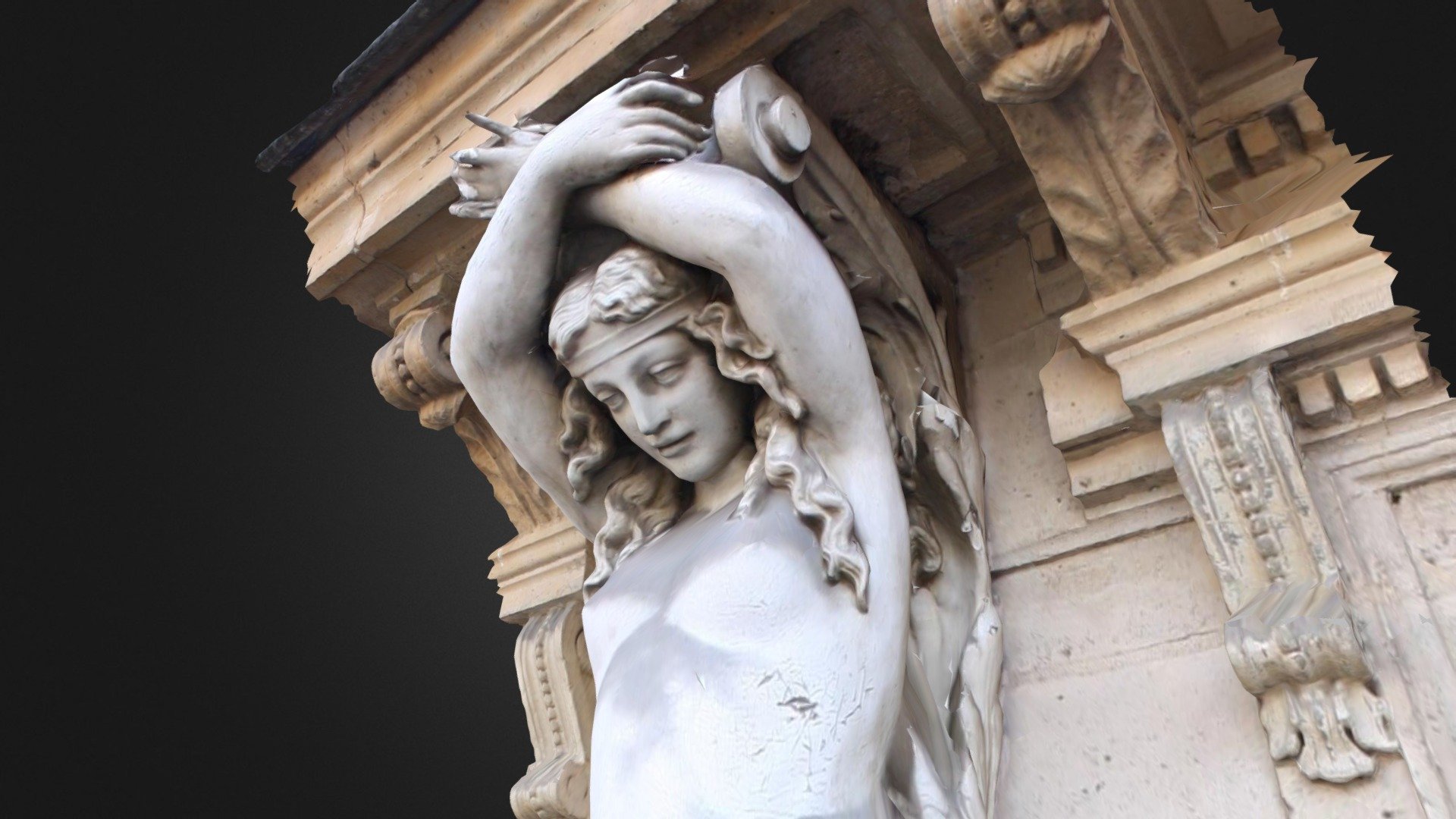 Sculpture in Boulevard de la Madeleine, Paris