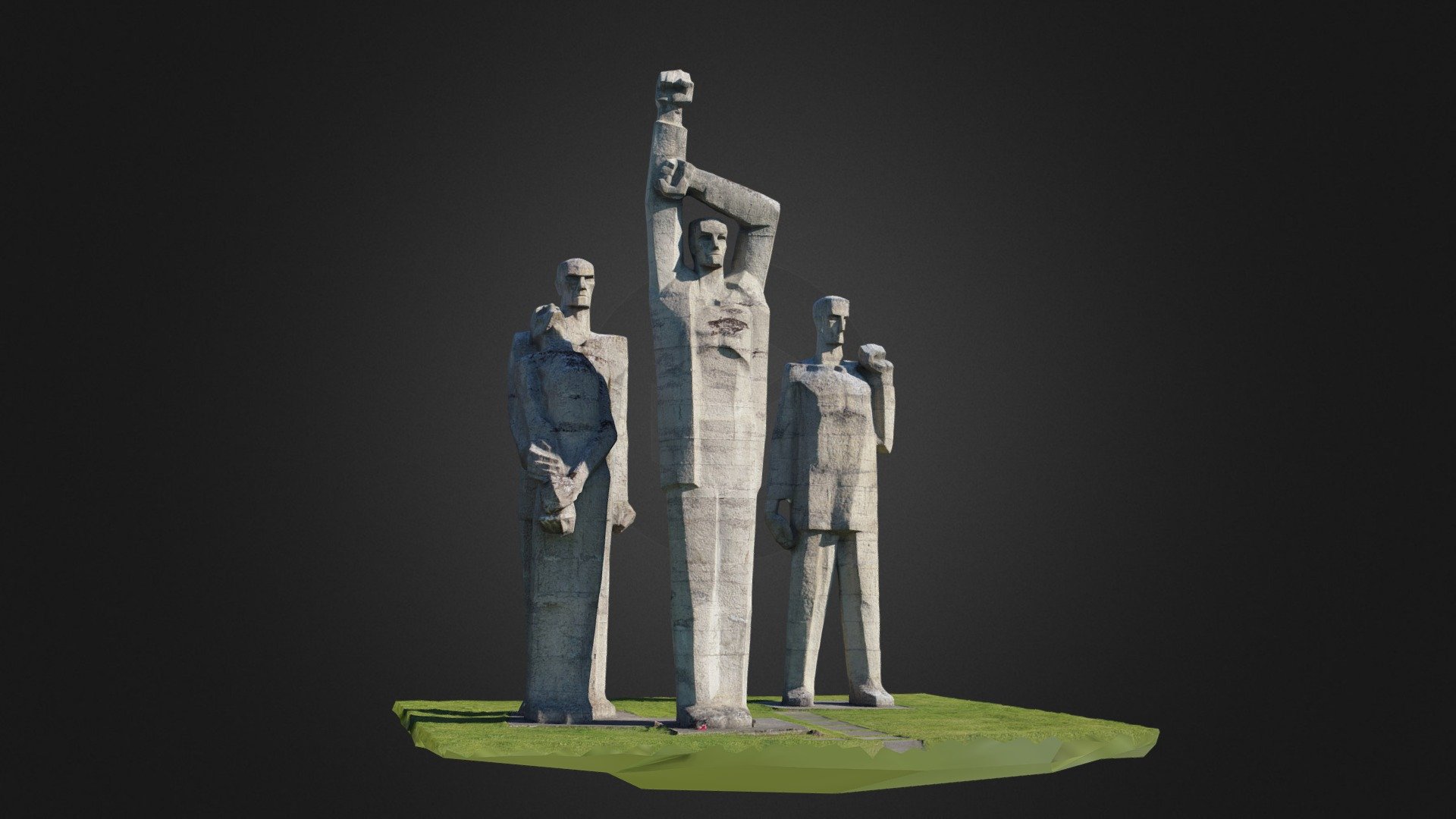 Memorial sculptures in Salaspils