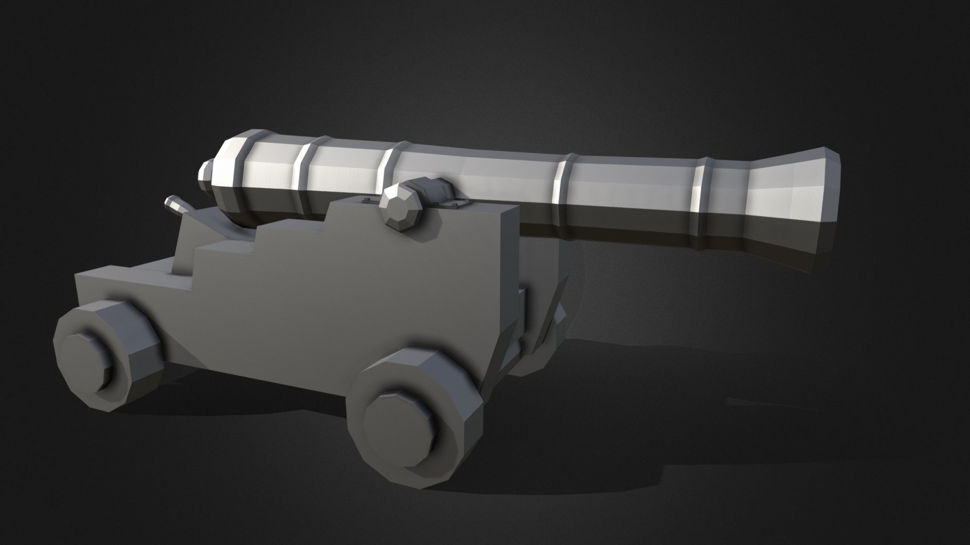 Victorian Era Naval Cannon (Low Poly)