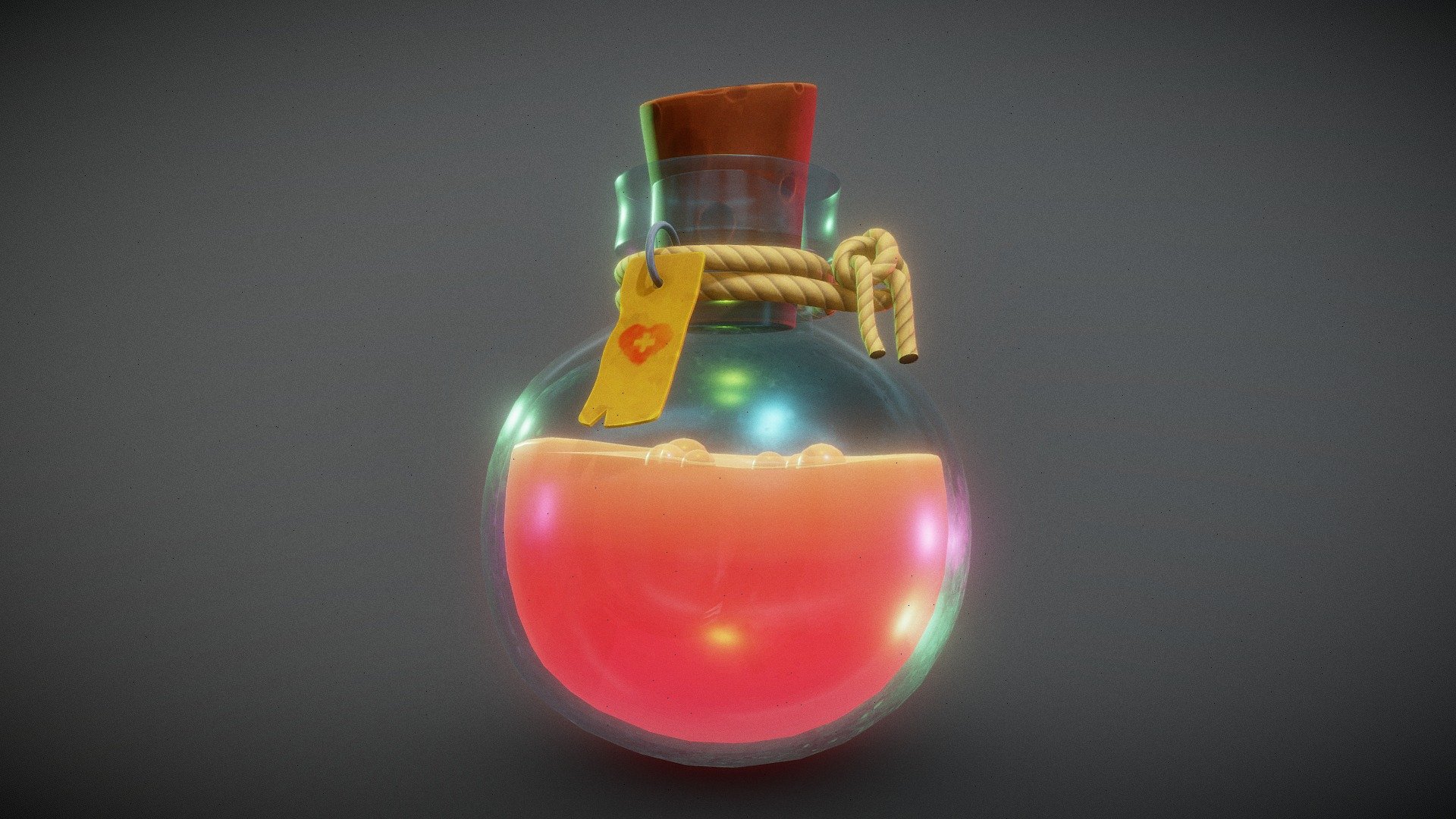 Stylized healing potion