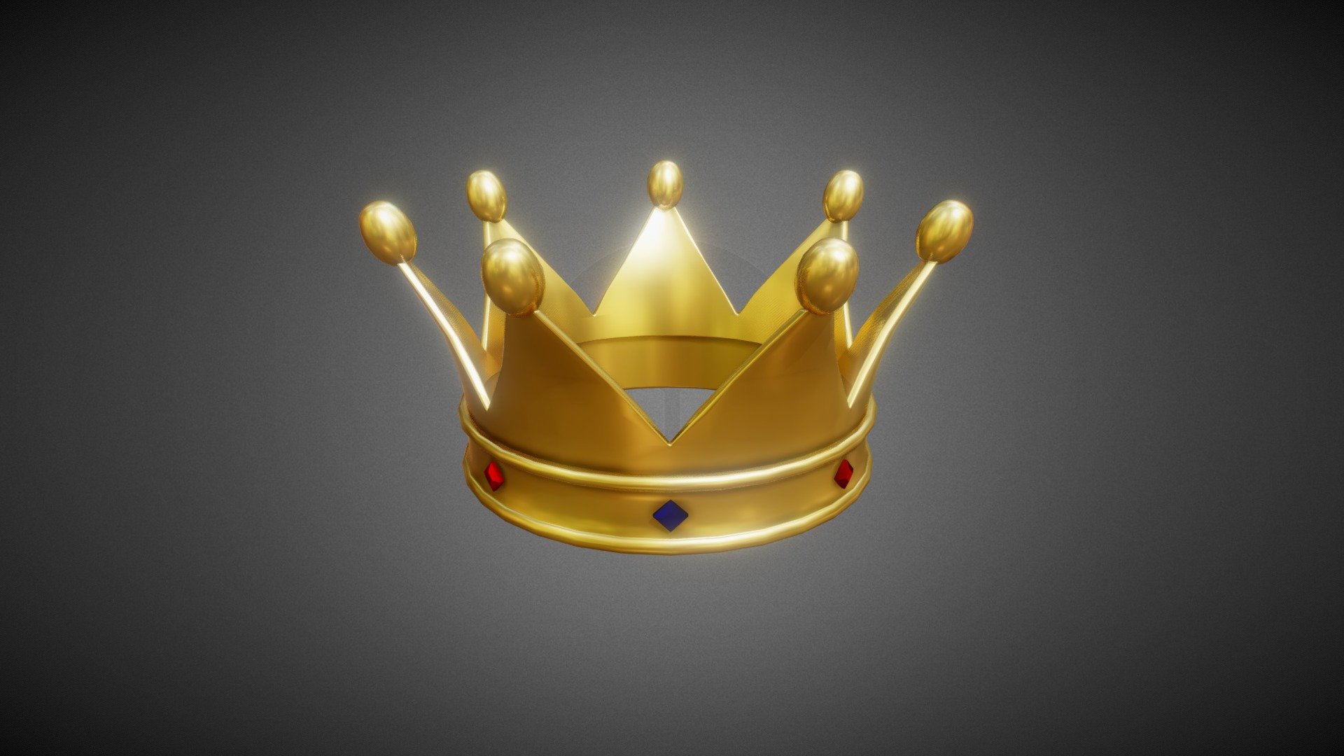 Lowpoly Cartoony Crown