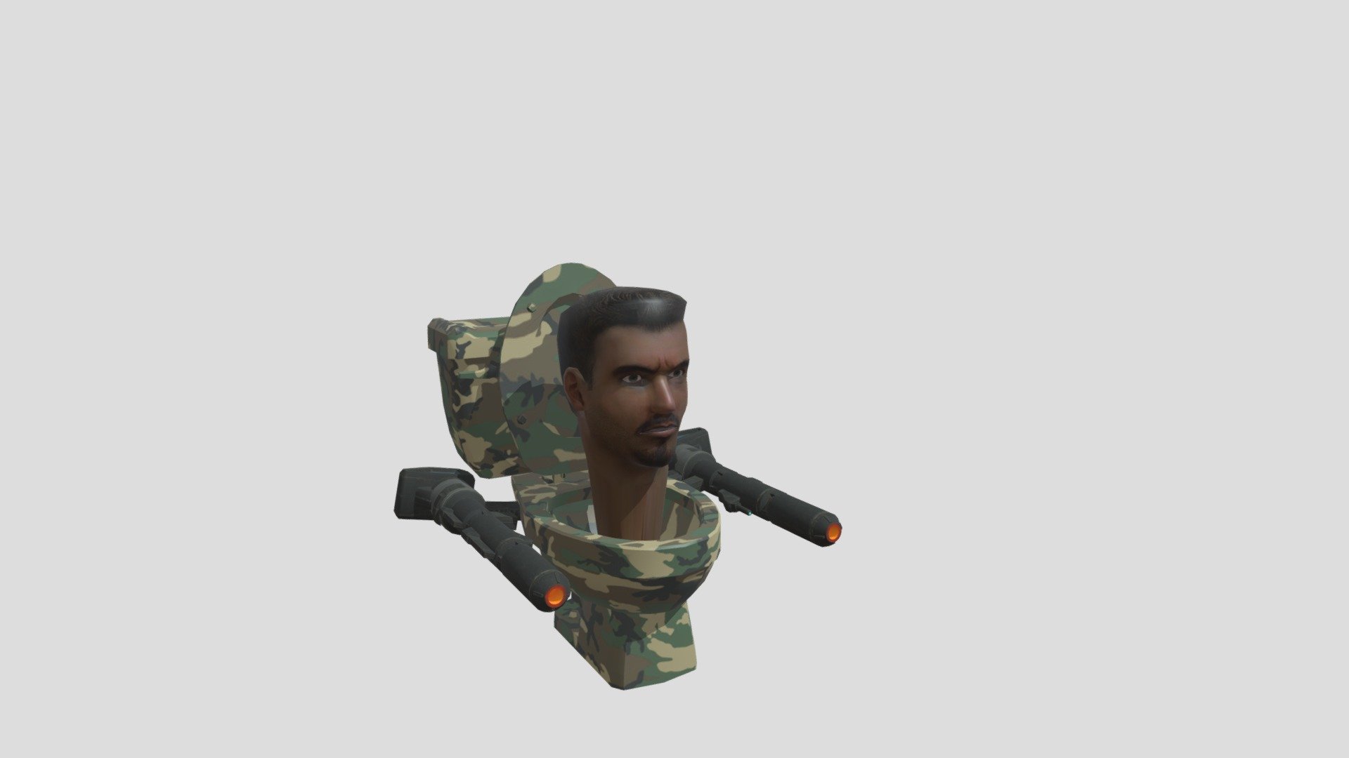 Giant Camo Toilet  incuye animacion