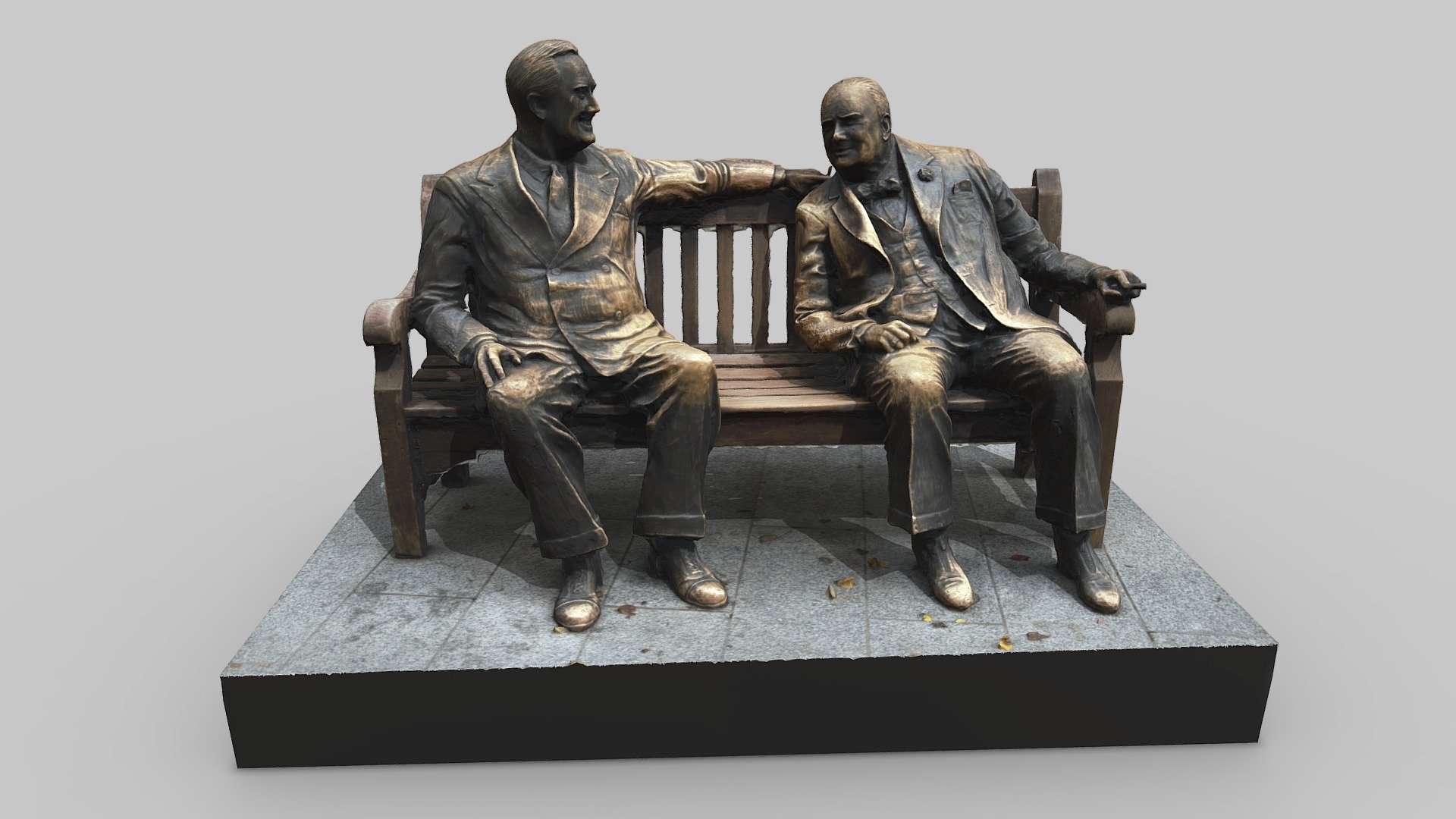 Churchill And Roosevelt Allies Sculpture