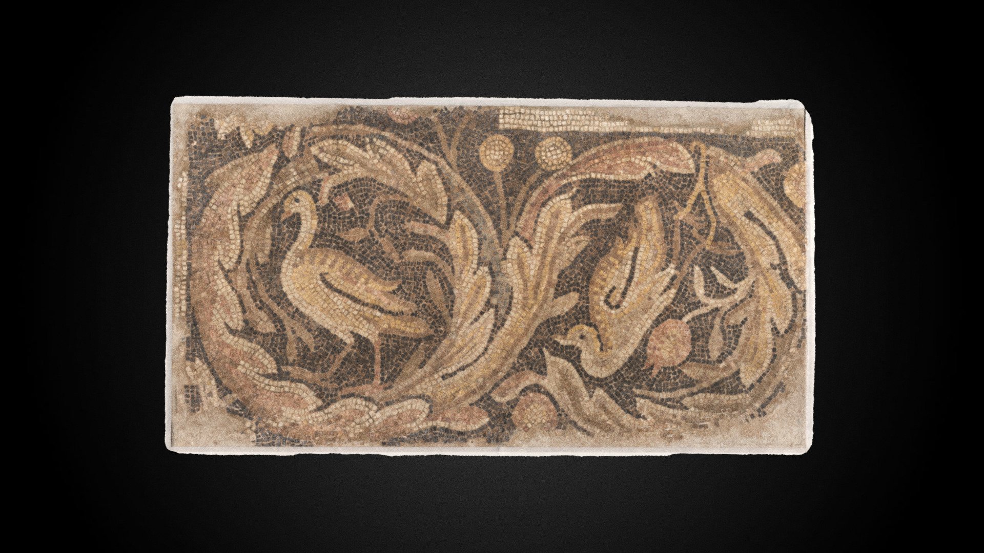 Birds with Foliage mosaic, late 4th-mid 5th c CE