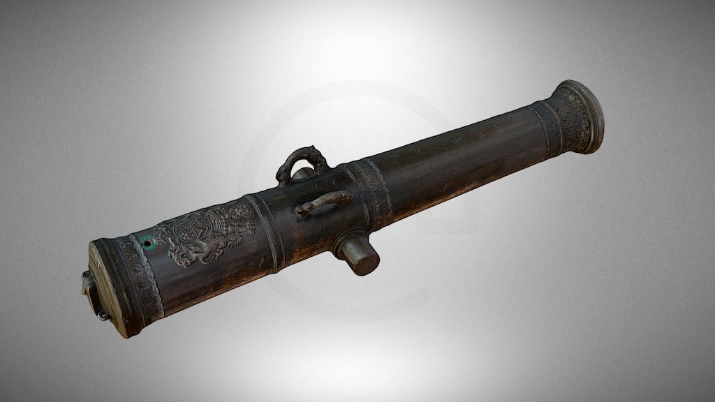 Barrel of red bronze cannon