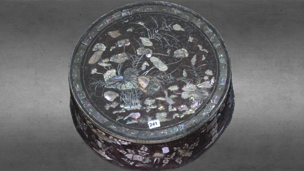 An antique lacquer box