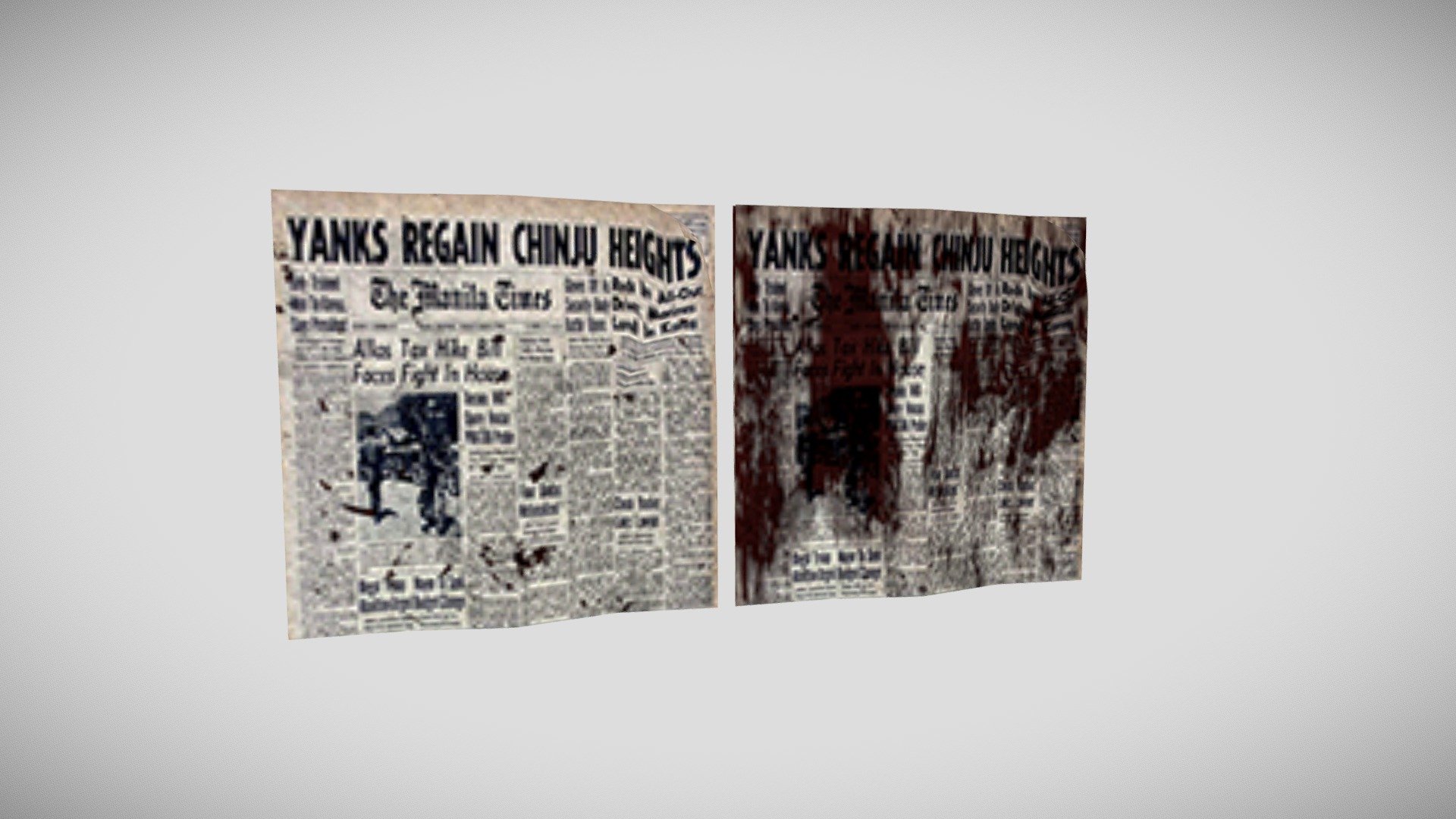 PS1 Style Newspaper_ Bloody and Normal Versions