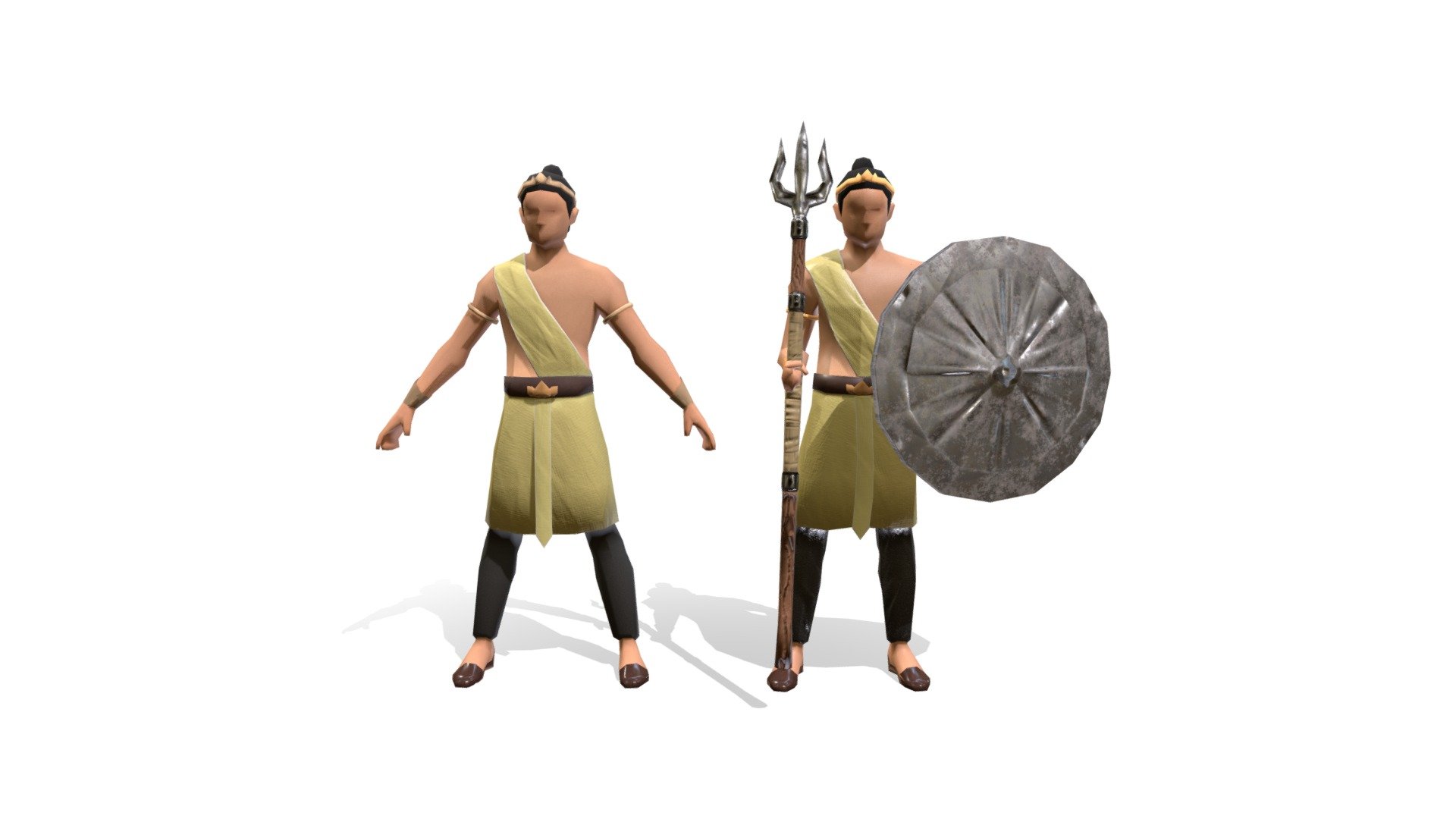 Low Poly Traditional Guards NPC