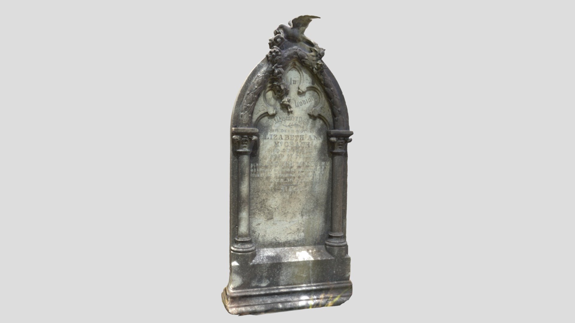 Marble headstone - Rookwood Cemetery  Sydney.