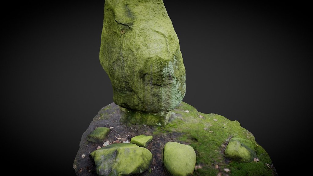 Tombstone covered with moss