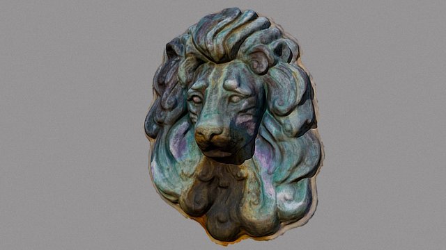 Lion fountain head