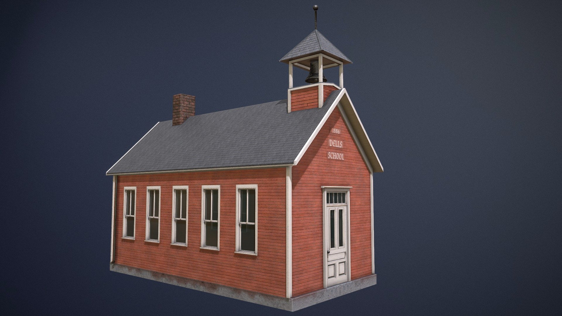 Old One-room School game-ready asset