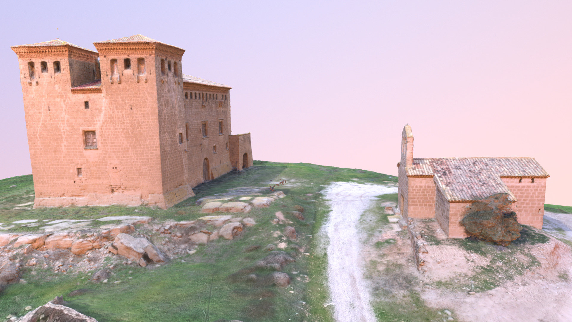 Montcortès Castle and Santa Anna little church