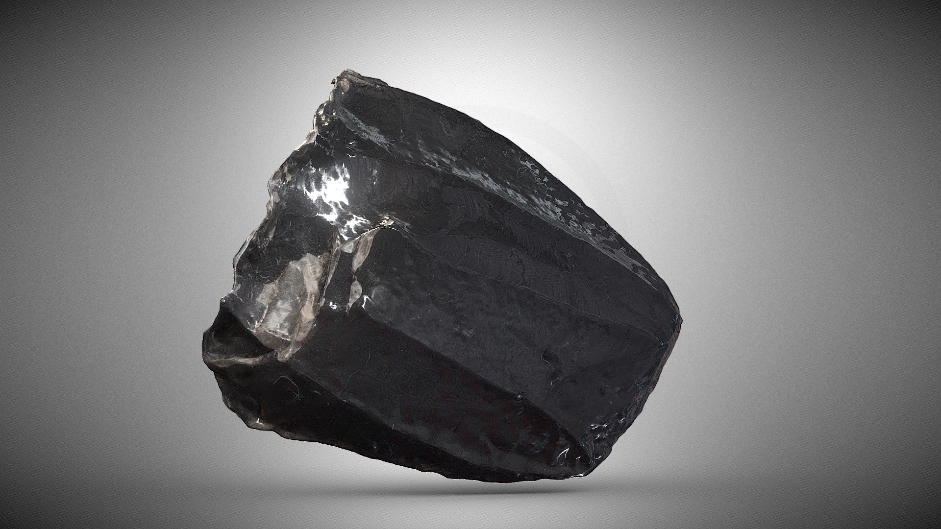 Obsidian lithic core