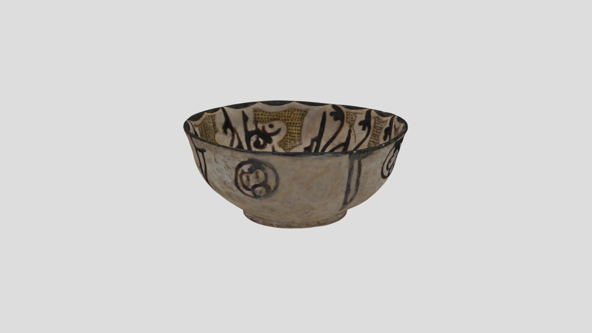 透明釉下スリップ彩鉢　bowl