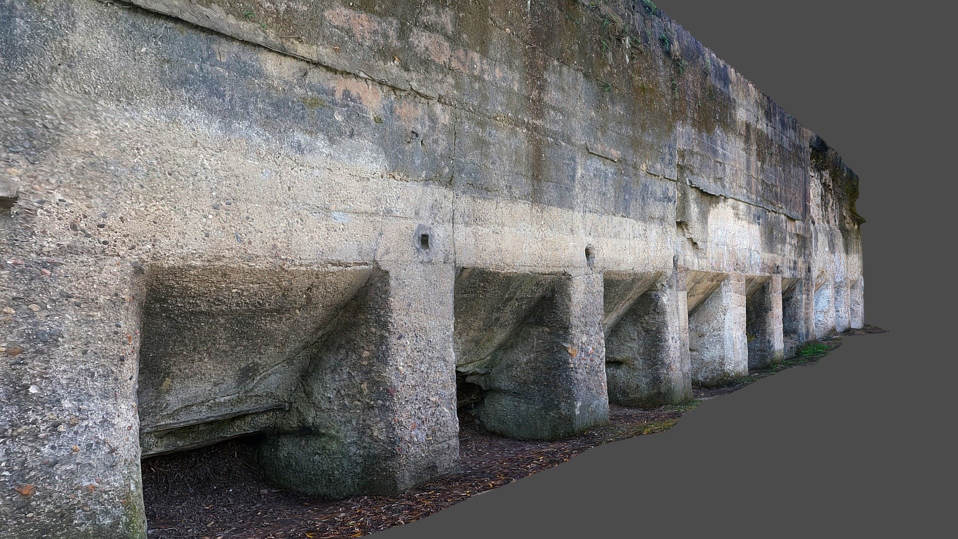 Old concrete industrial wall