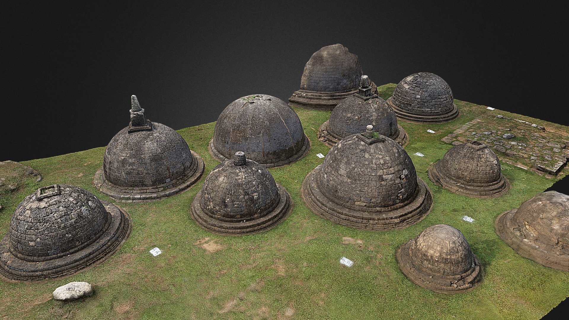 Kantharodai Stupas: Southern Section