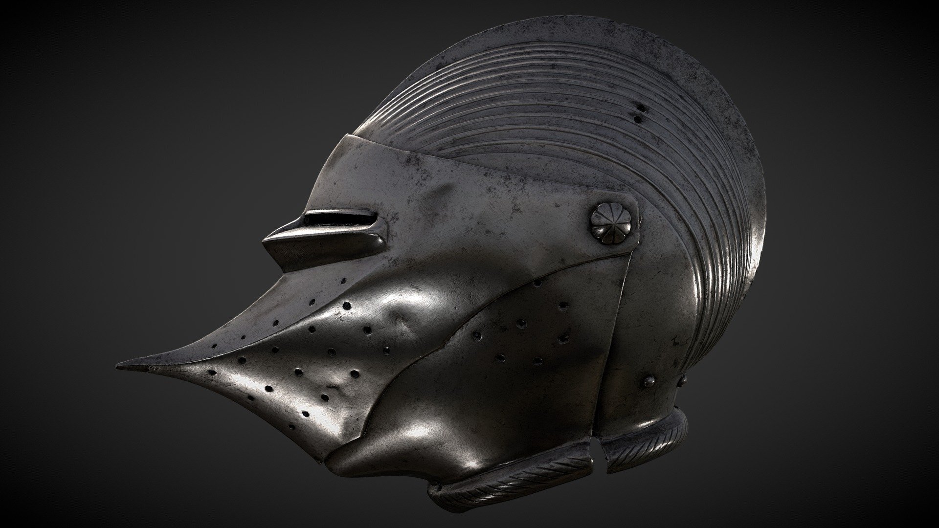Helmet with Beaked Visor