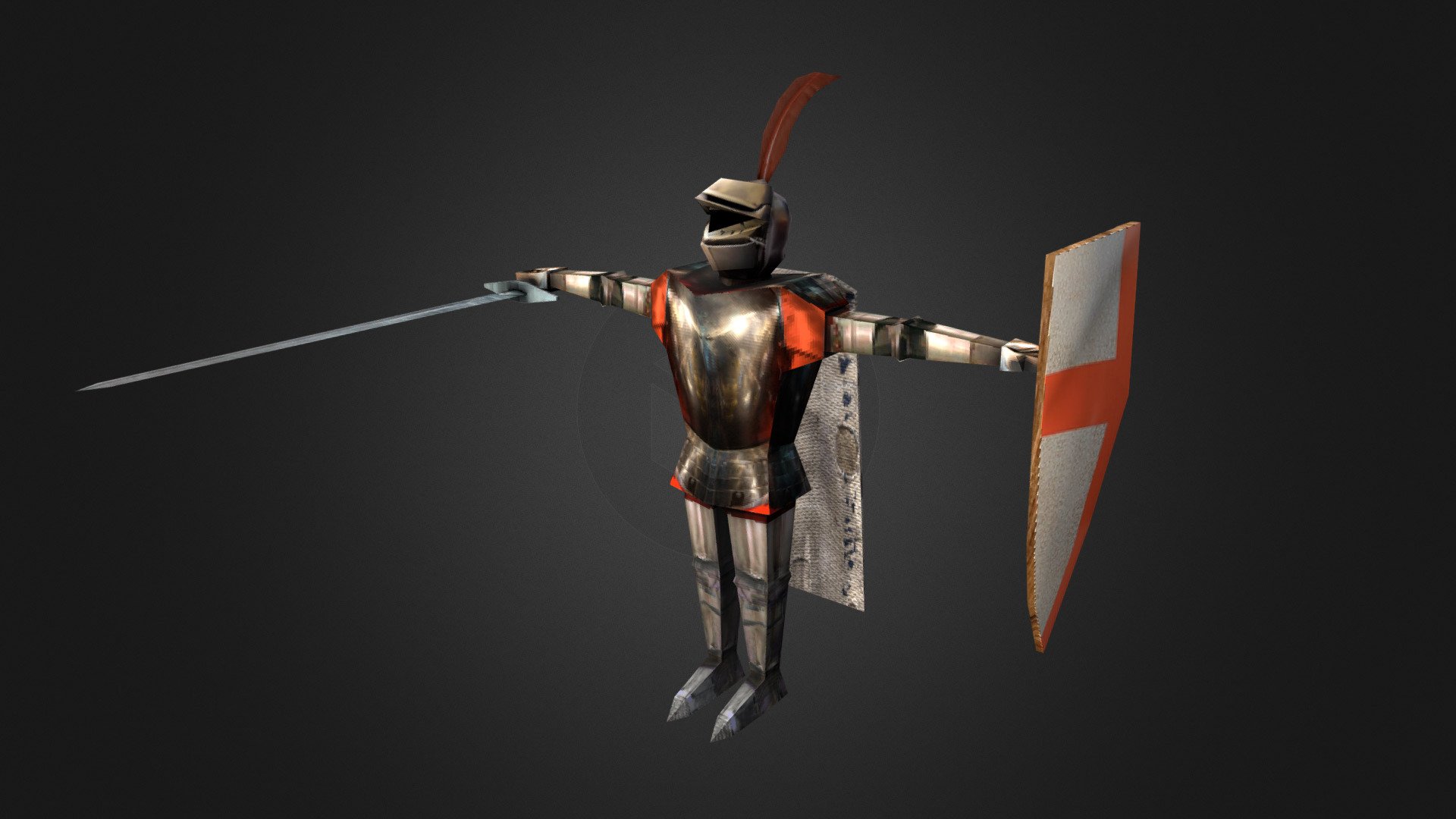 Knight Character, Retro Style, Game Ready