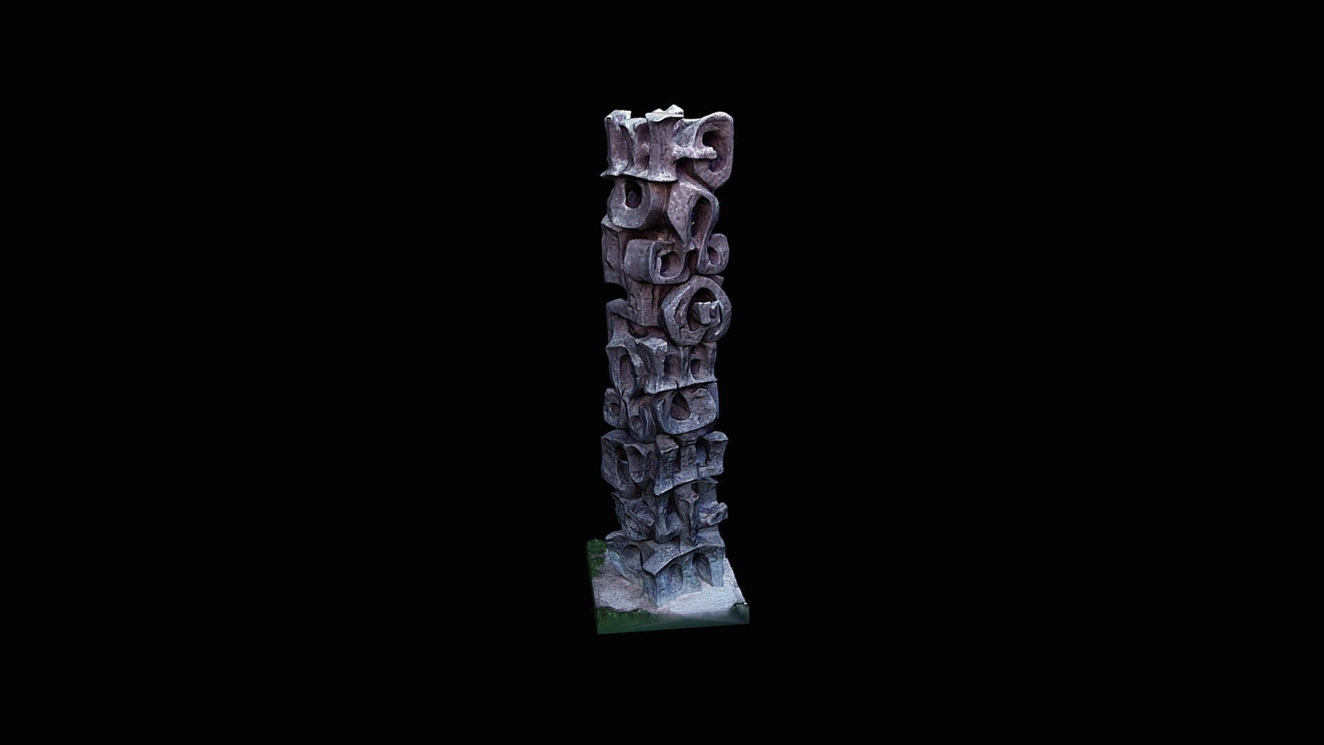 1982 Sculpture - Cluster of Cyrillic Letters