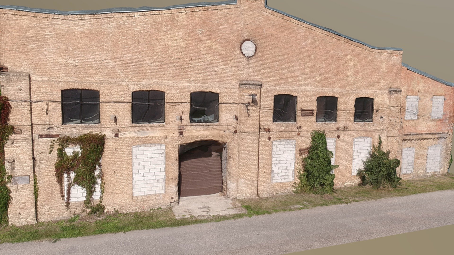 Old Factory Facade 01