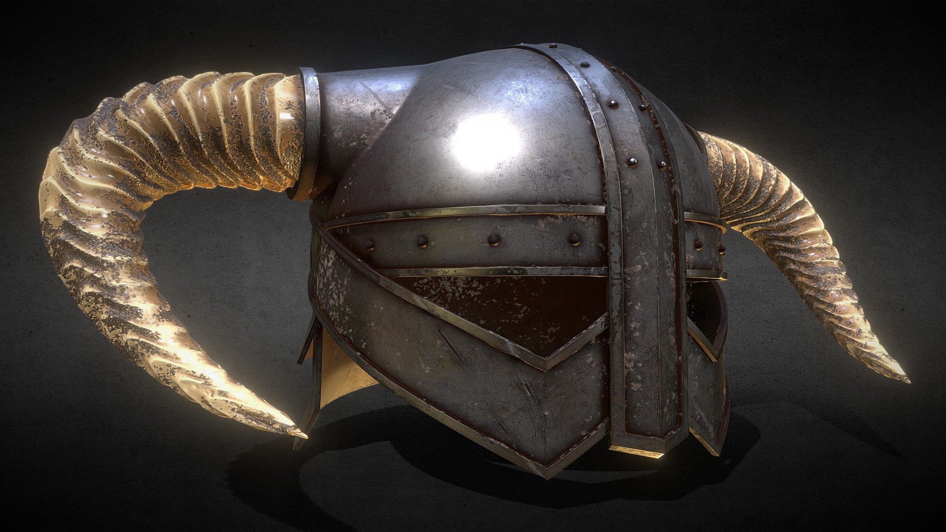 Medieval Horned Helmet
