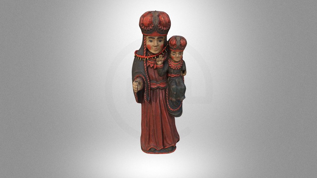 Wooden sculpture “Madonna and Child” of Jan Kluś