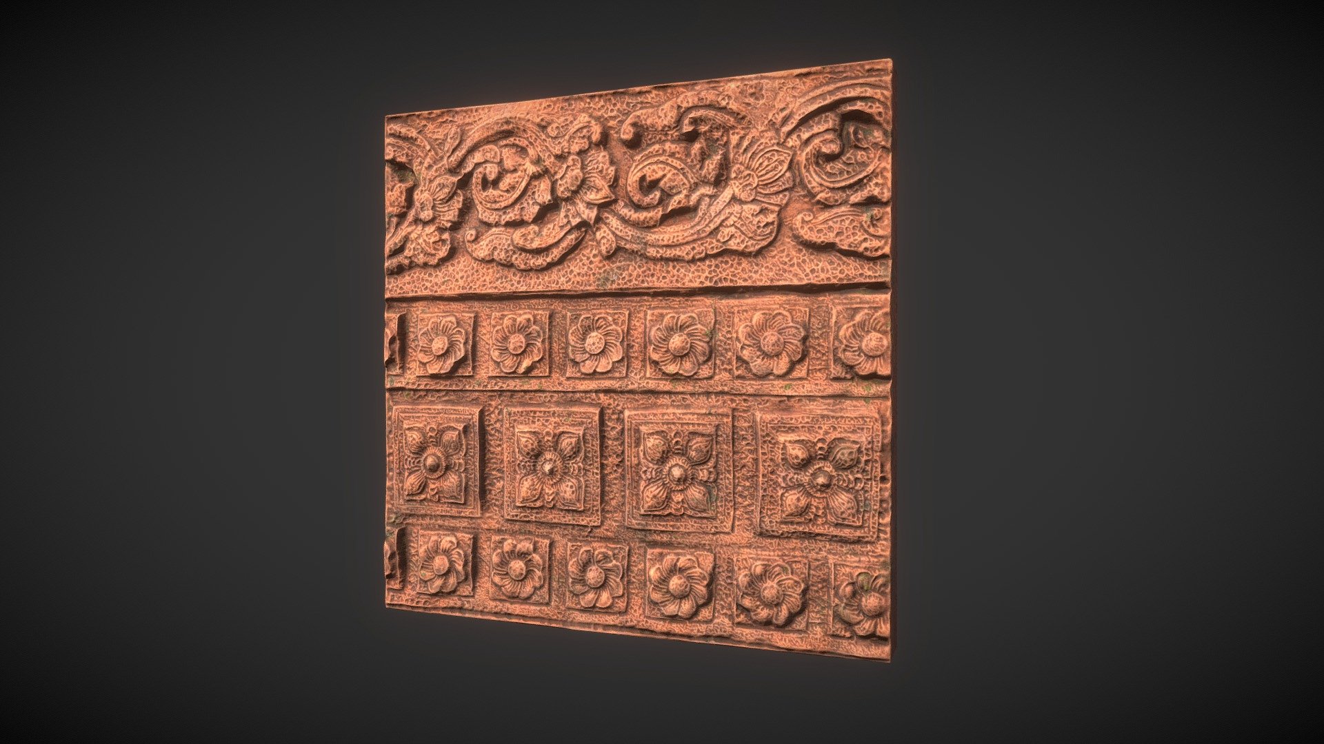 FREE Low poly India temple wall modular