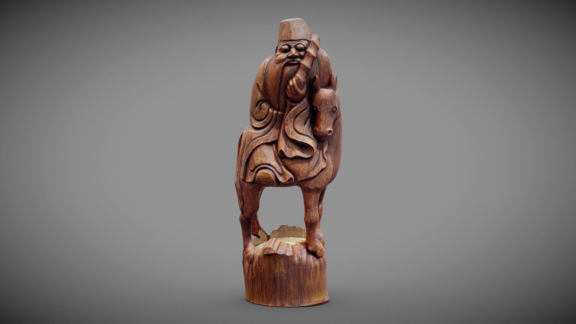 张果老 Zhang Guolao 竹根雕 Bamboo root Carving