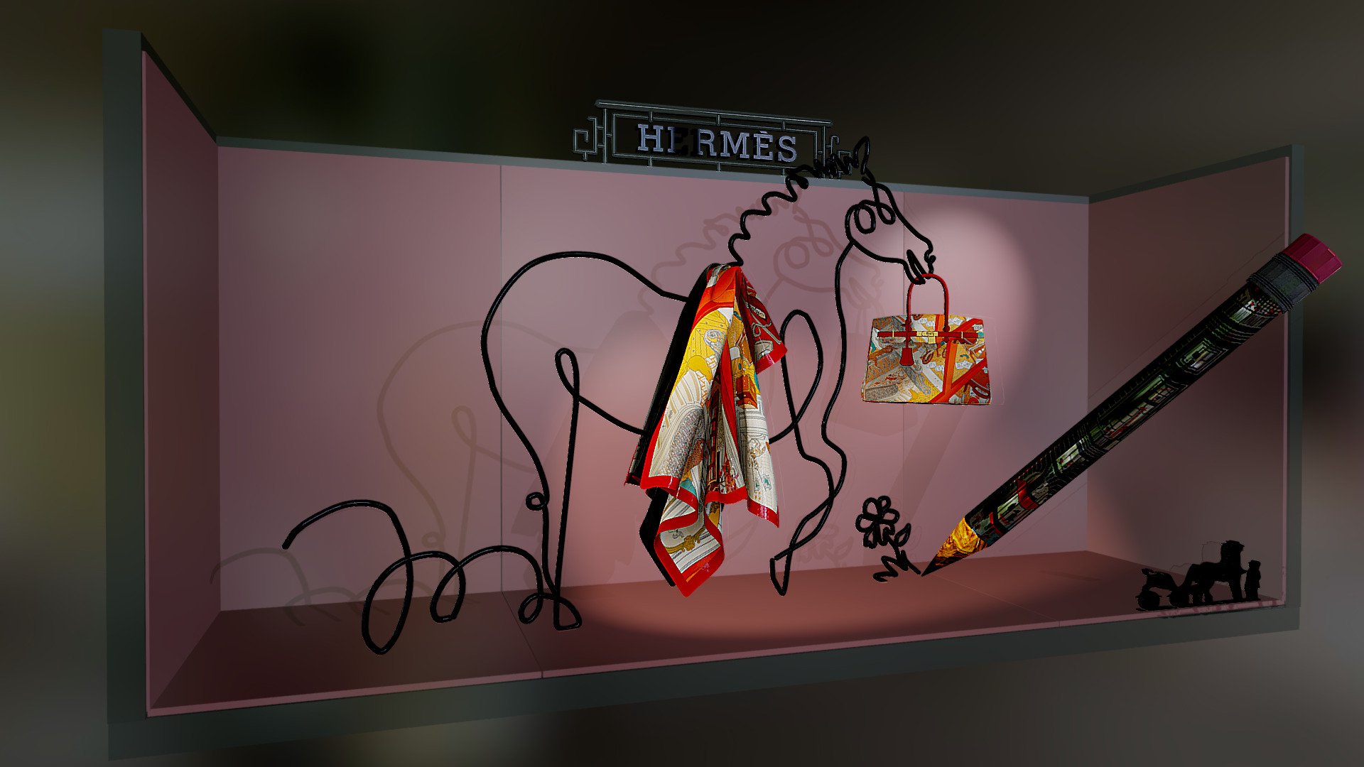 Hermes window display (escaparate)