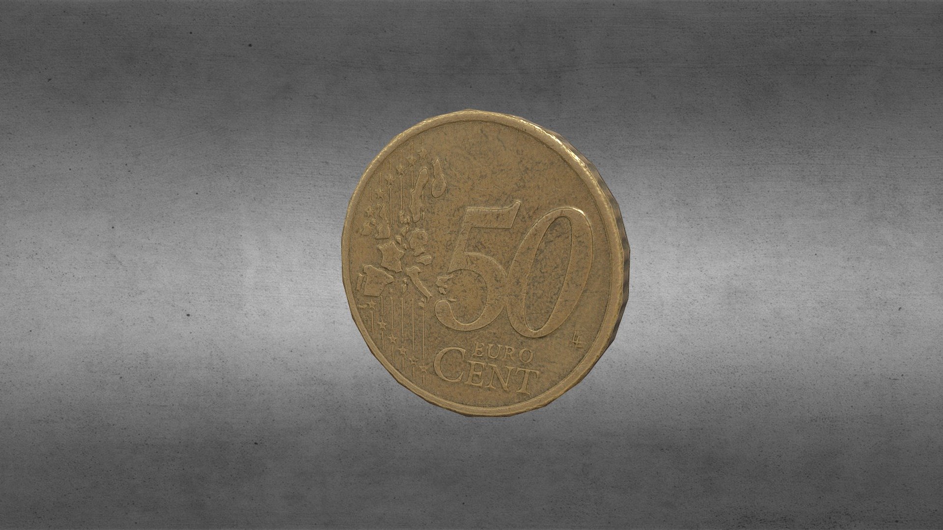 Low Poly 50Euro game Ready