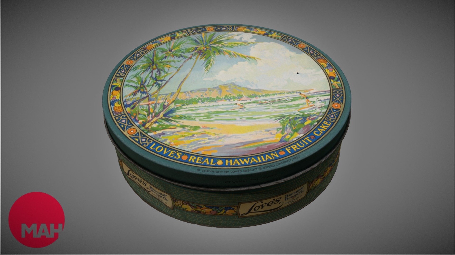 Hawaiian Fruitcake Tin