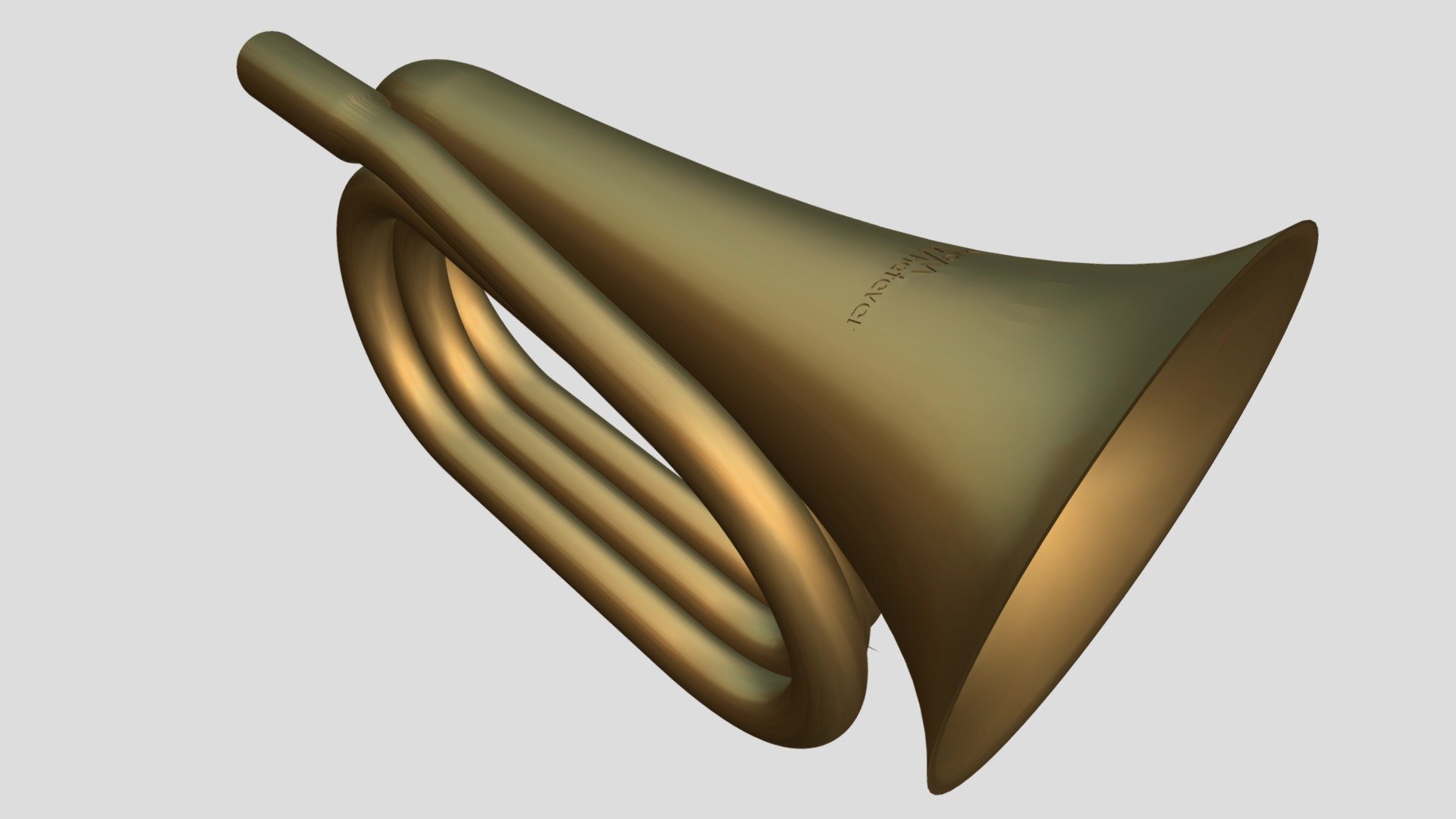 [experiment] WhateverWorks bugle, single-piece