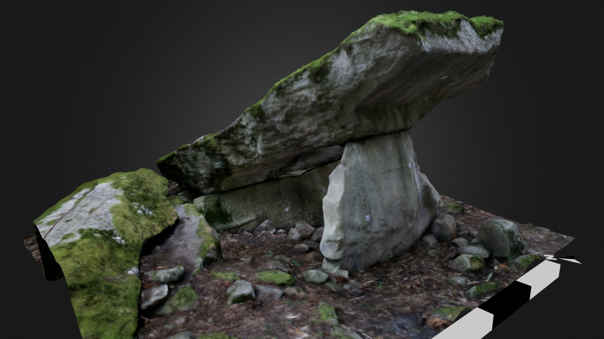 Trough-shaped dolmen Kokai-3 (detailed)