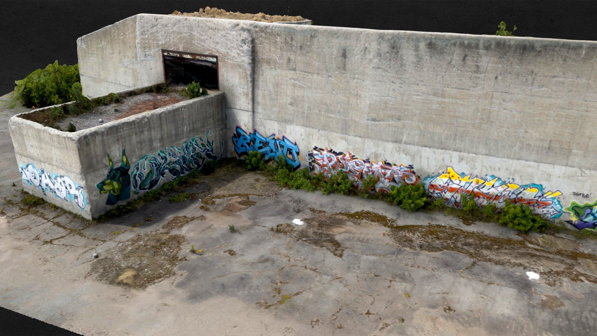 Graffiti Tag Wall - Bigger Wall - High Res Test
