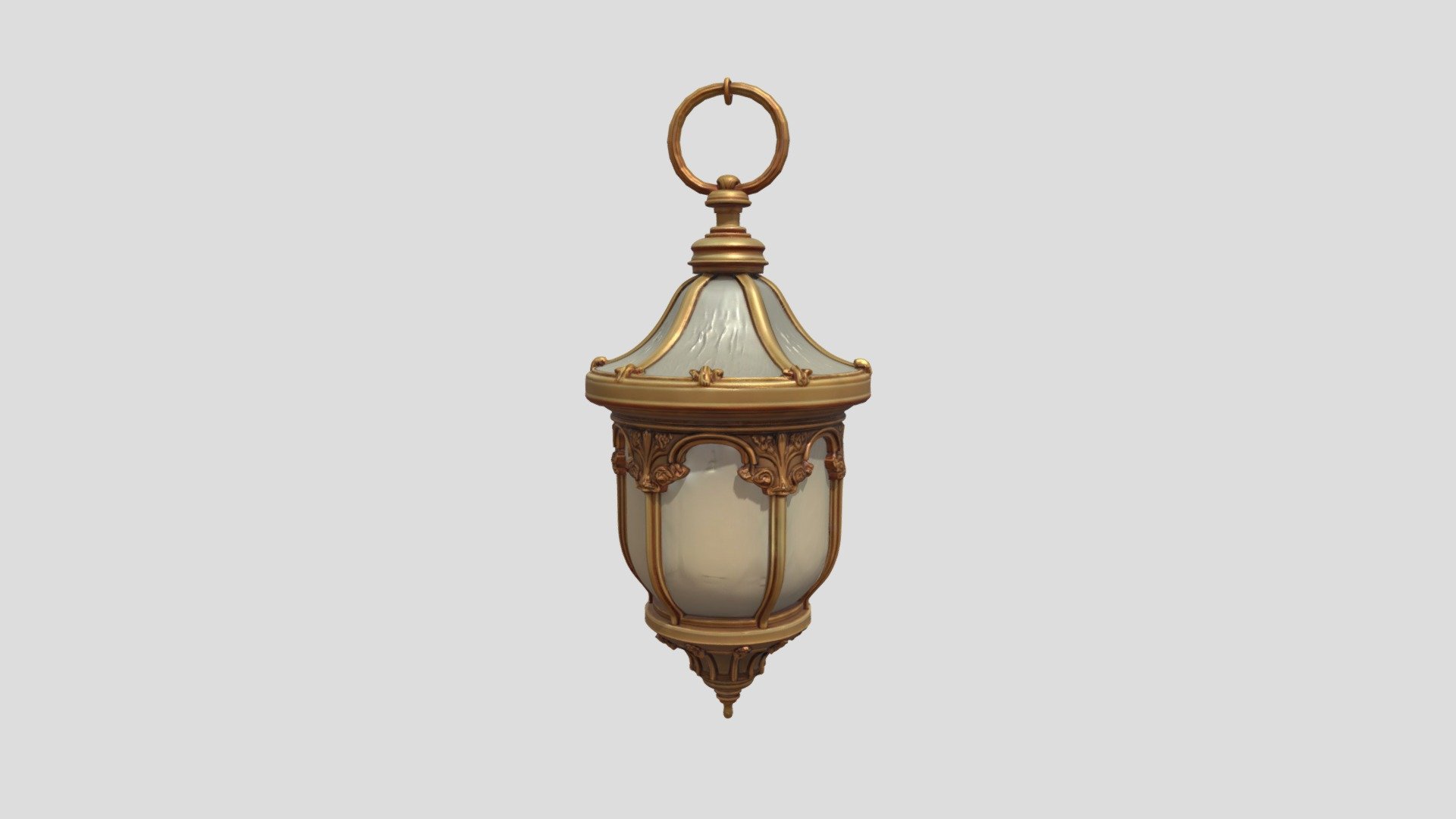 Ornate Hanging Lantern 3d Model