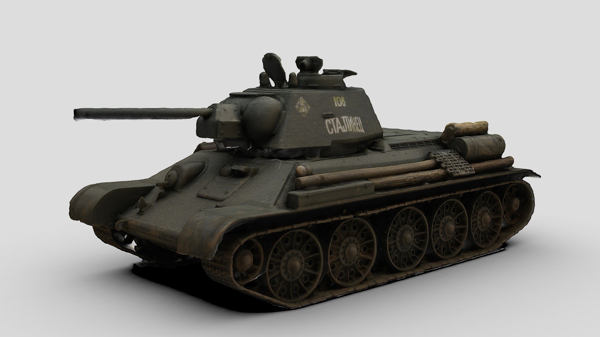 T-34 Plastic Model (Raw Scan)