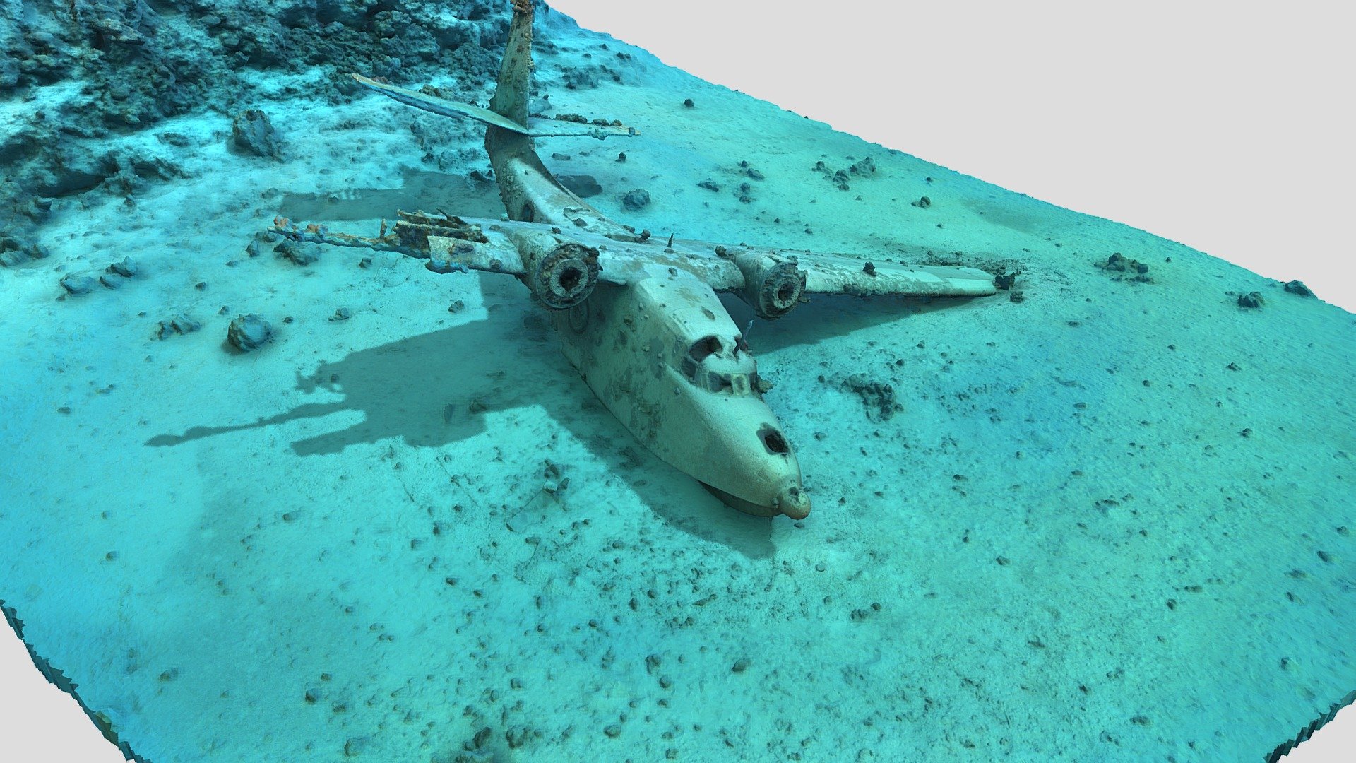 Wreck of a Grumman Albatross Airplane
