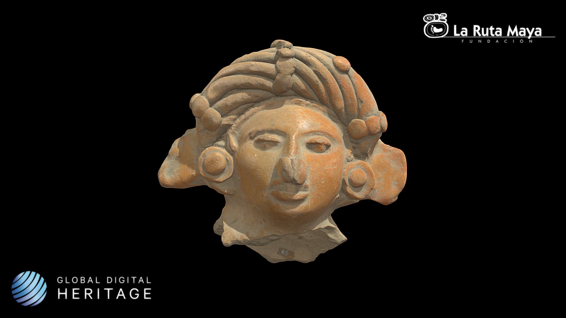 Figurine Head with Nose Ornament