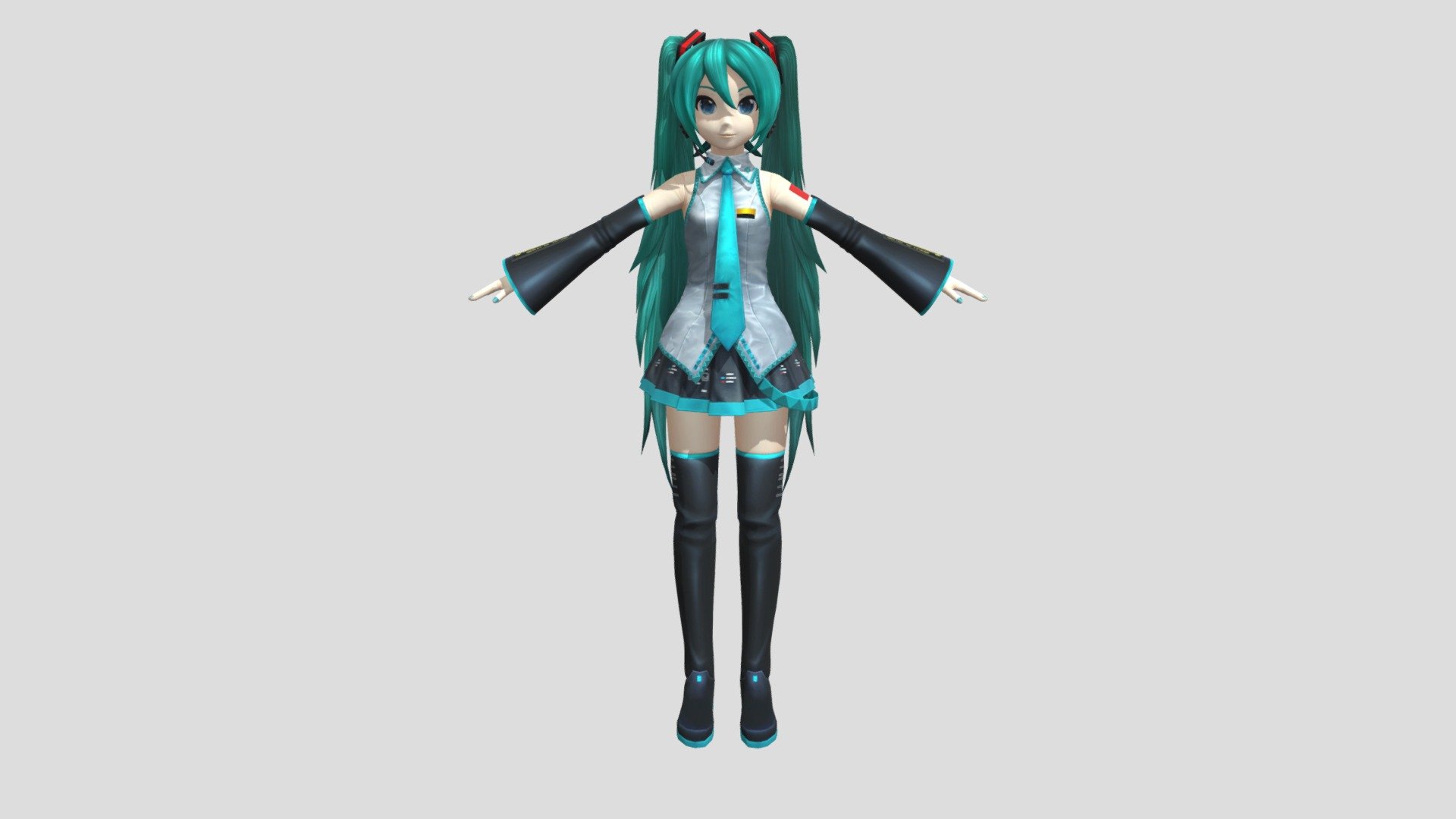 Miku Hatsune - VOCALOID - RIGGED