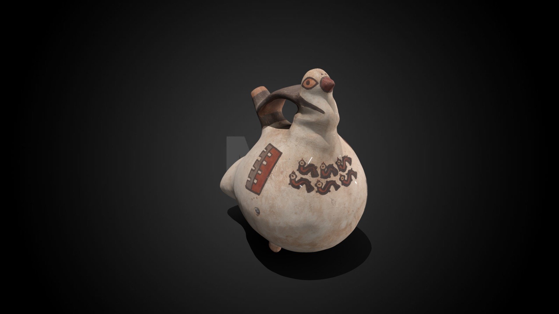 Nasca bird vessel, c. 100 BCE - 600 CE