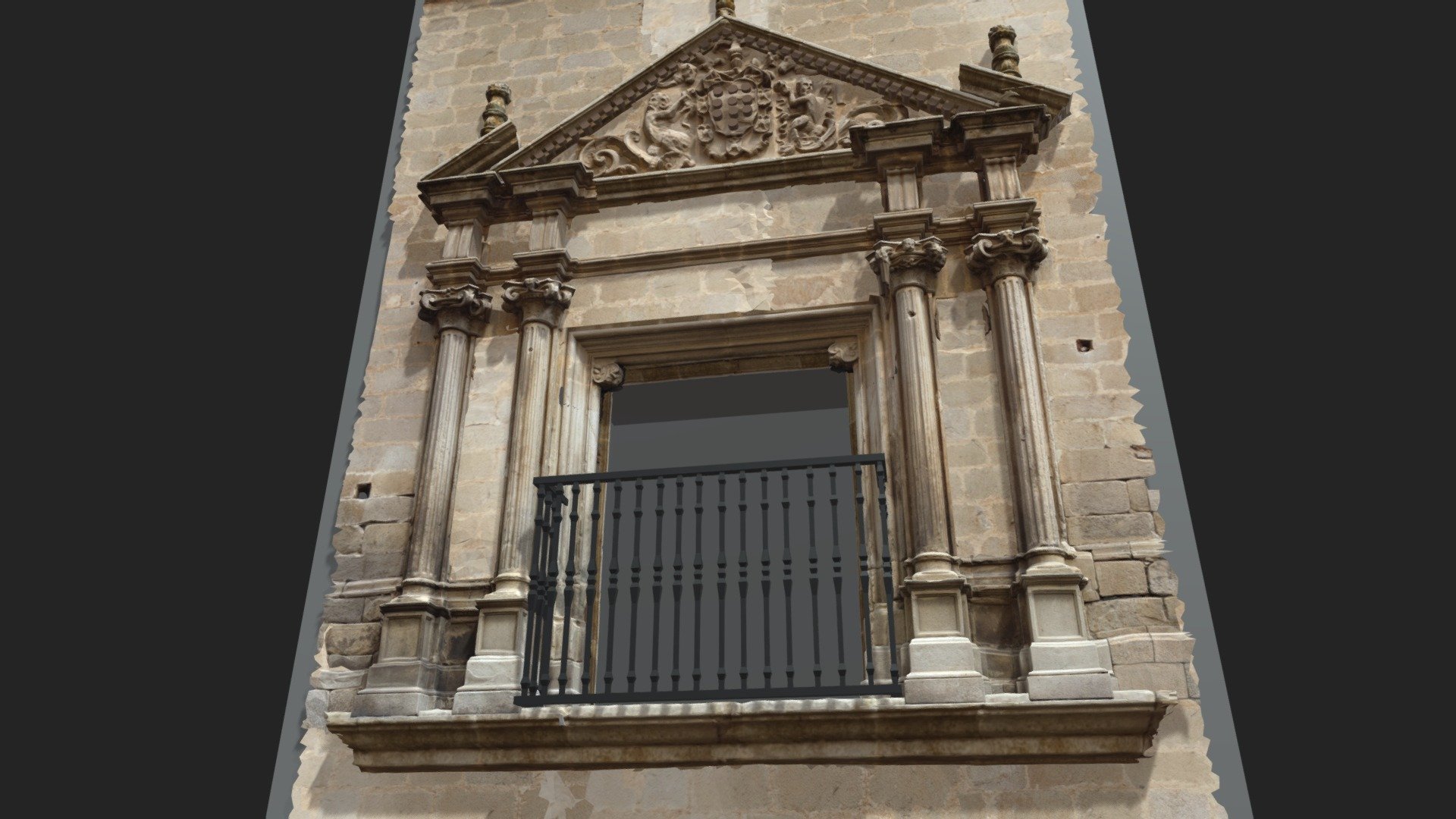 Balcón del palacio de Orellana la Vieja