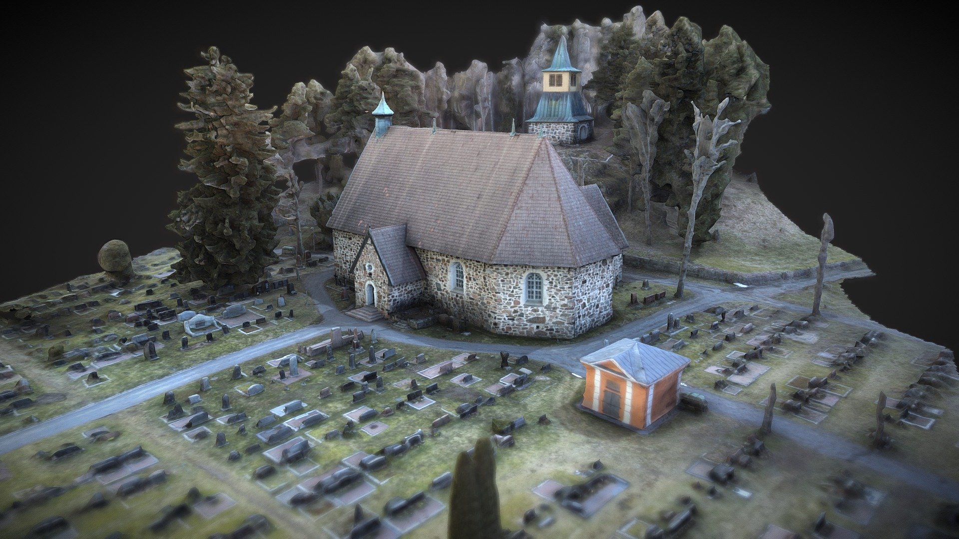 Stone church in Piikkiö, Finland