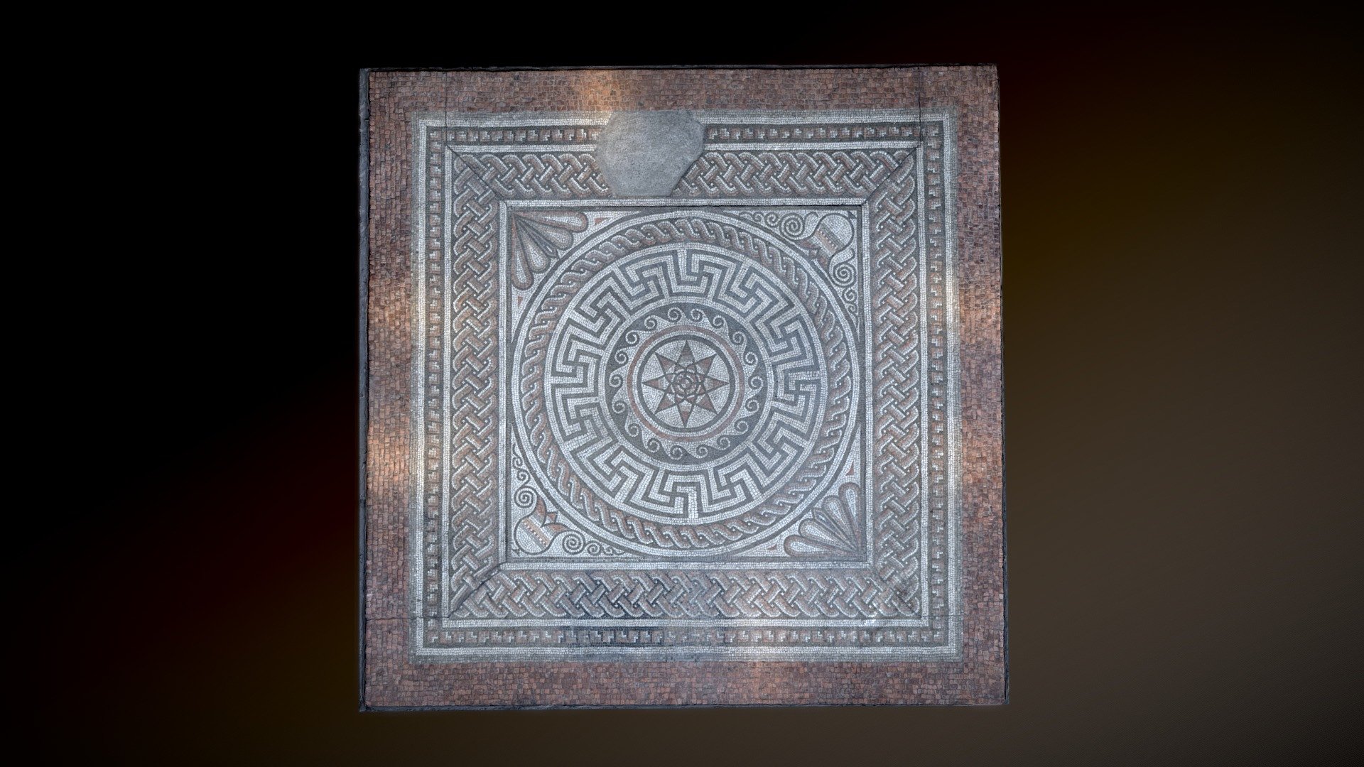 Sparsholt Roman flower mosaic floor, 4th C
