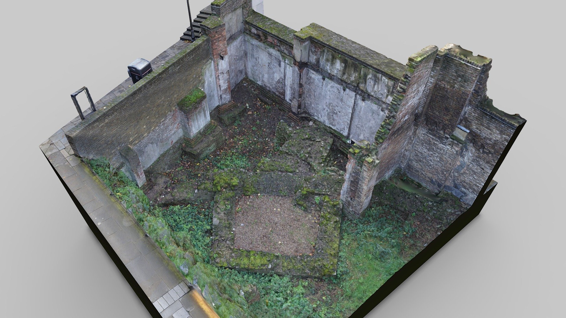 London Roman Wall Corner Tower