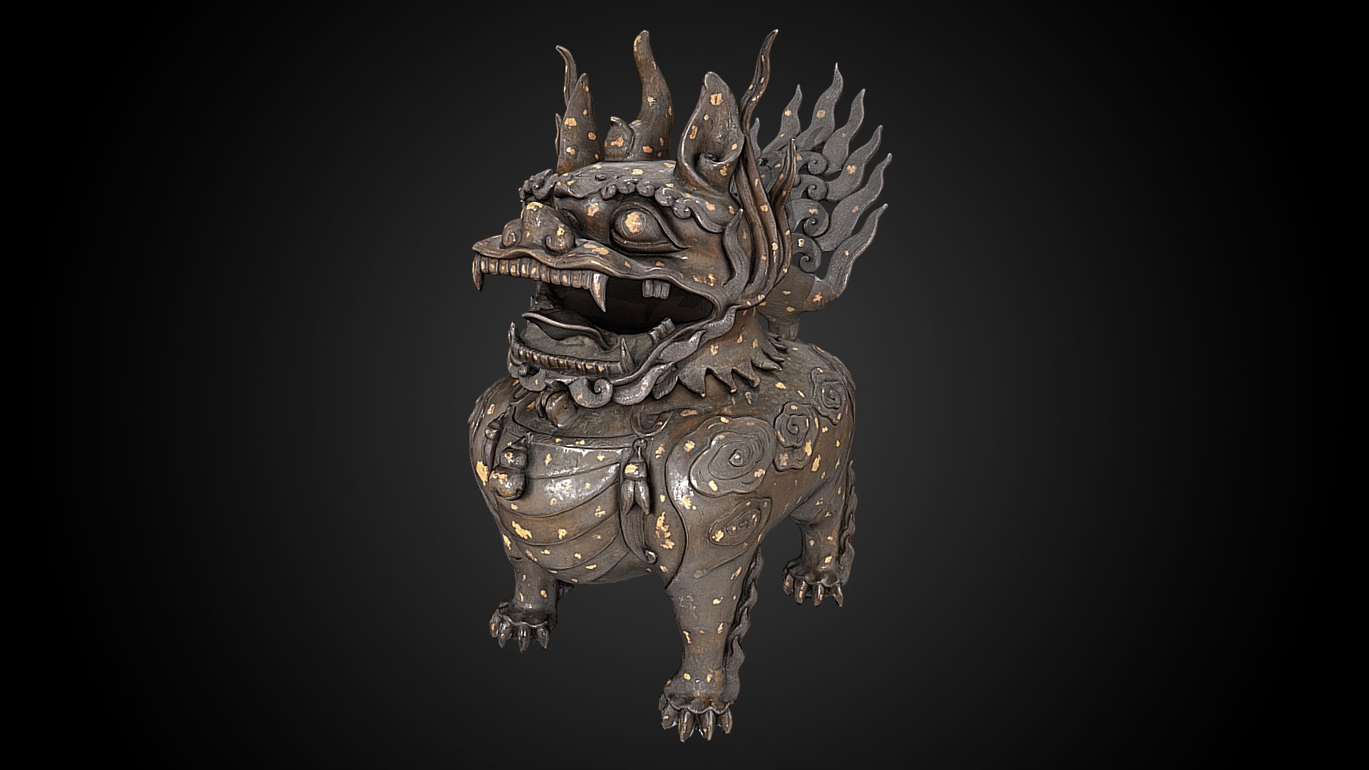 Temple Lion Censer, one of a pair, 17th C CE