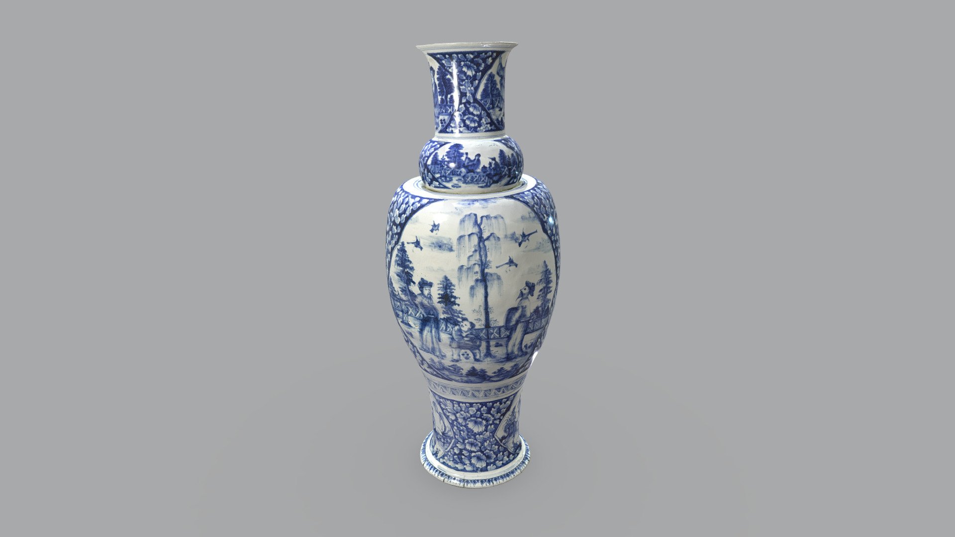 Große Vase mit Chinoiseriedekor, Meissen