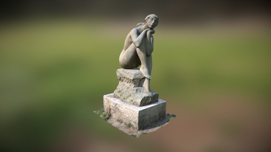 Aliens and Herons - Sitting Nude - Sculpture