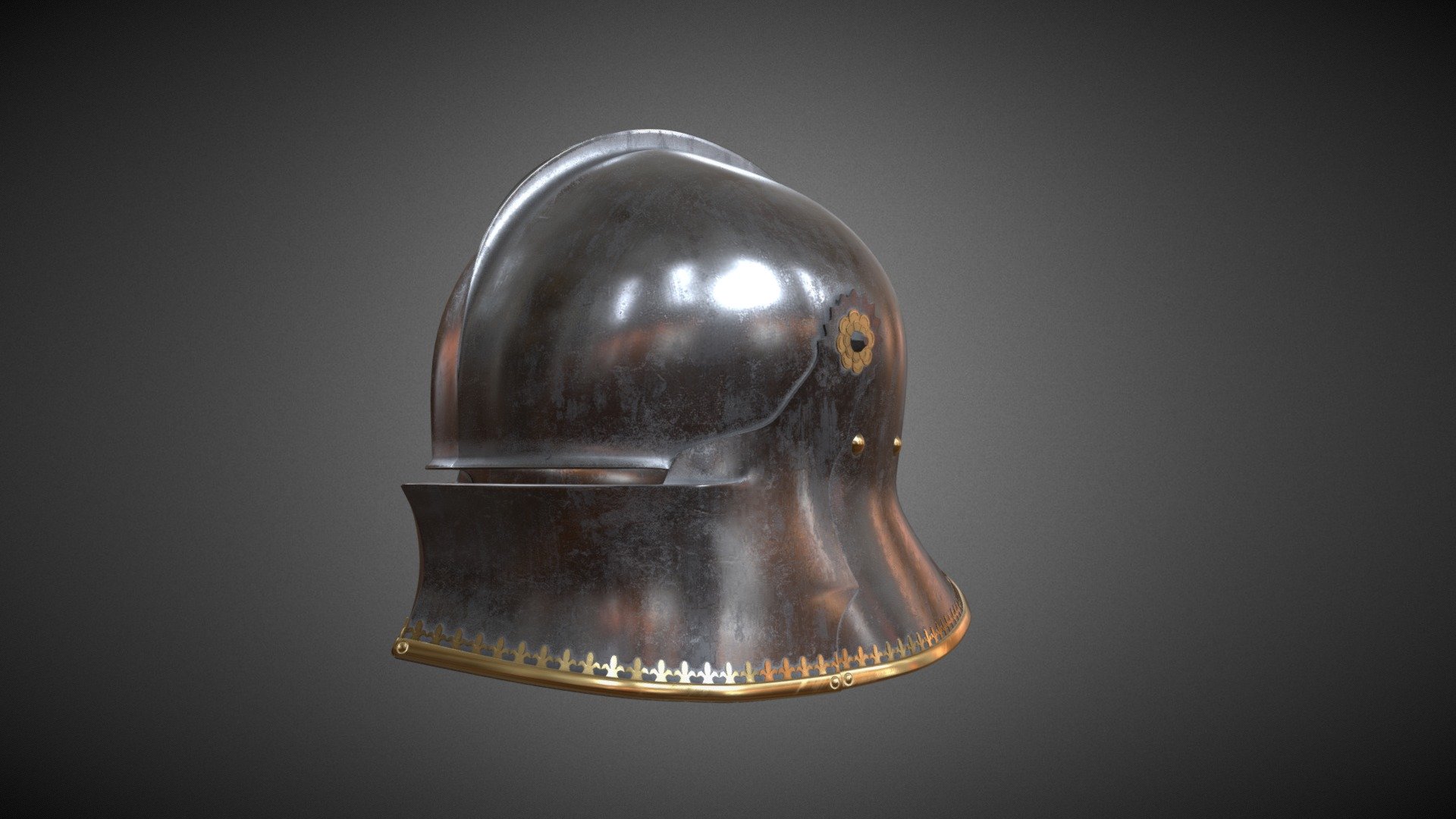 Gilded German Sallet